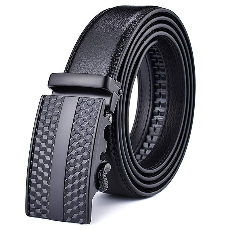 Fashion Casual Men&#39;s Two-layer Leather Comfort Click Belt