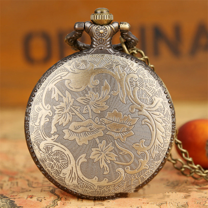 Vintage Skeleton Plus Accessory Flap Quartz Pocket Watch