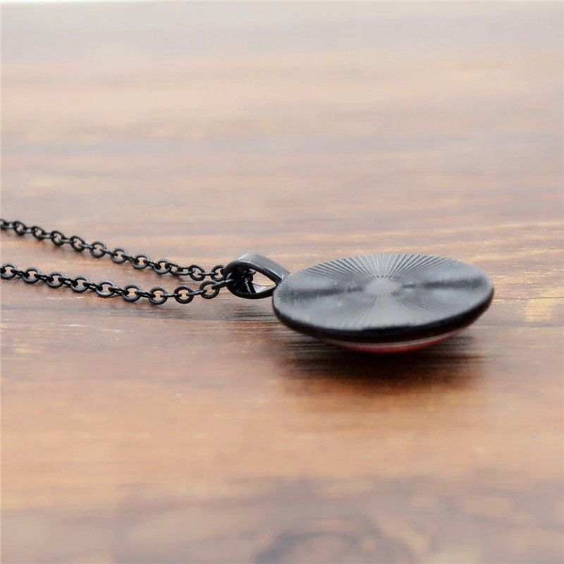 Viking Odin Logo Compass Time Gem Necklace Sweater Chain