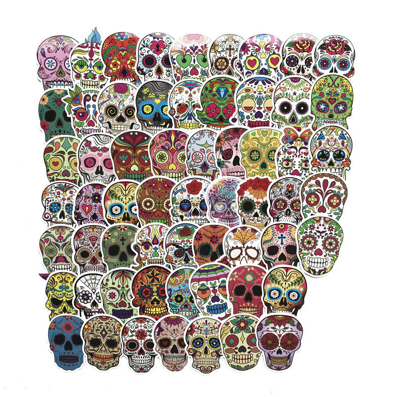 Skull Head Vinyl Waterproof Car Sticker