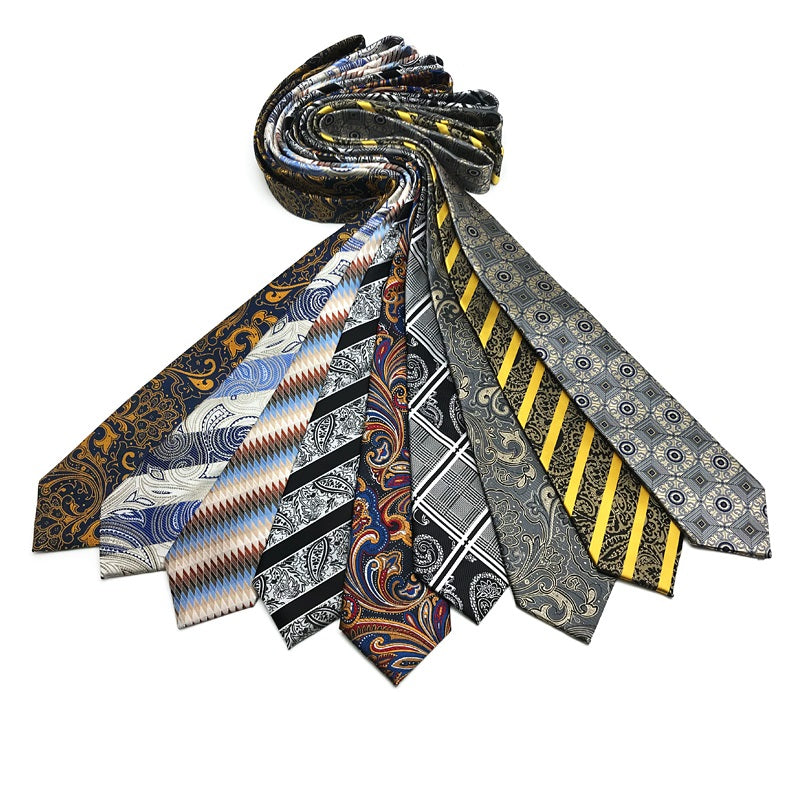 Men&#39;s Dress Wide Stripe Trendy Retro Shirt Casual Tie