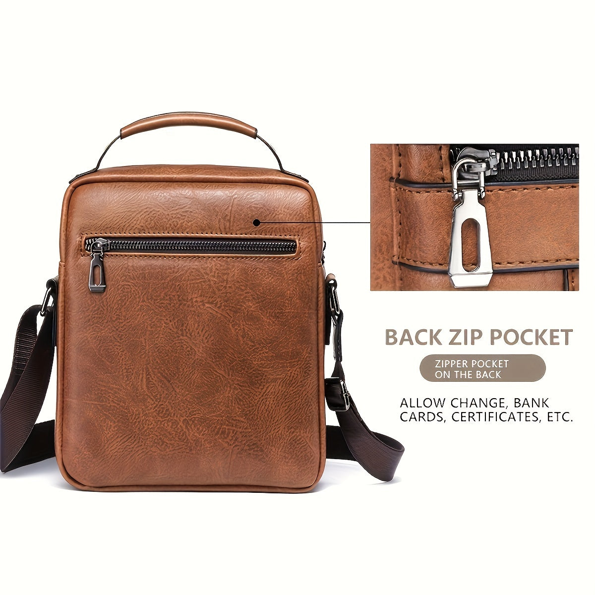 Men&#39;s New Shoulder Bag, Crossbody Bag For Men Messenger Bag Handbag, PU Leather Purse Messenger Crossbody Bags Casual New Product With Card Bag, PU Material With Card Holder Wallet