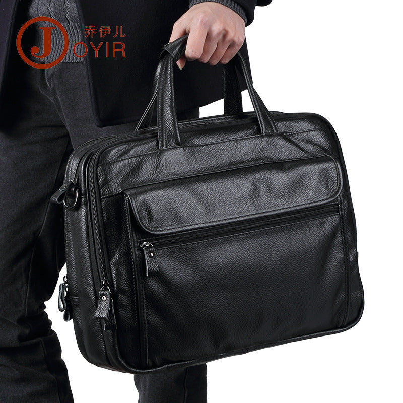 Business Men&#39;s 15.6 Inch Leather Computer Bag