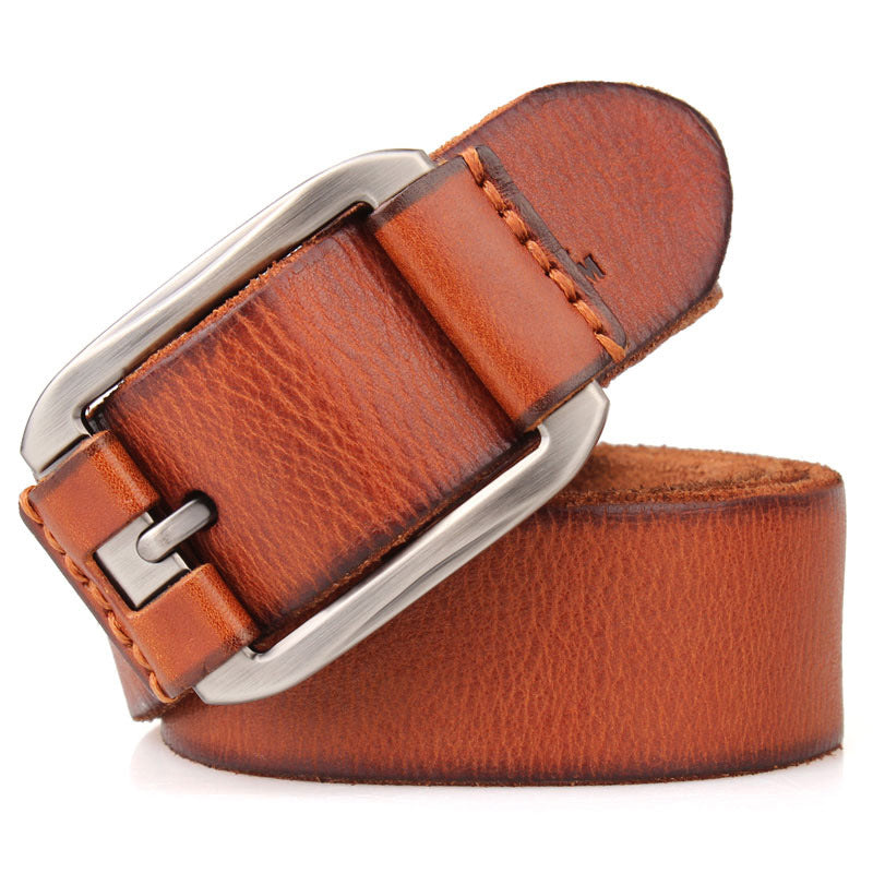 Men&#39;s Leather Belt In One Single Layer First Layer