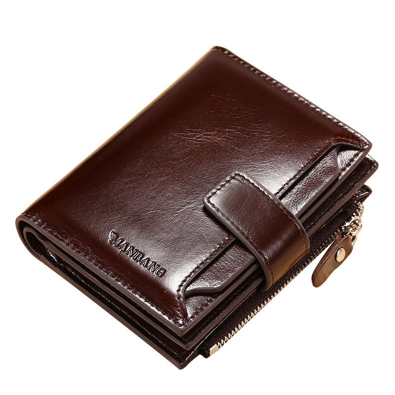 Men&#39;s leather wallet wallet card holder