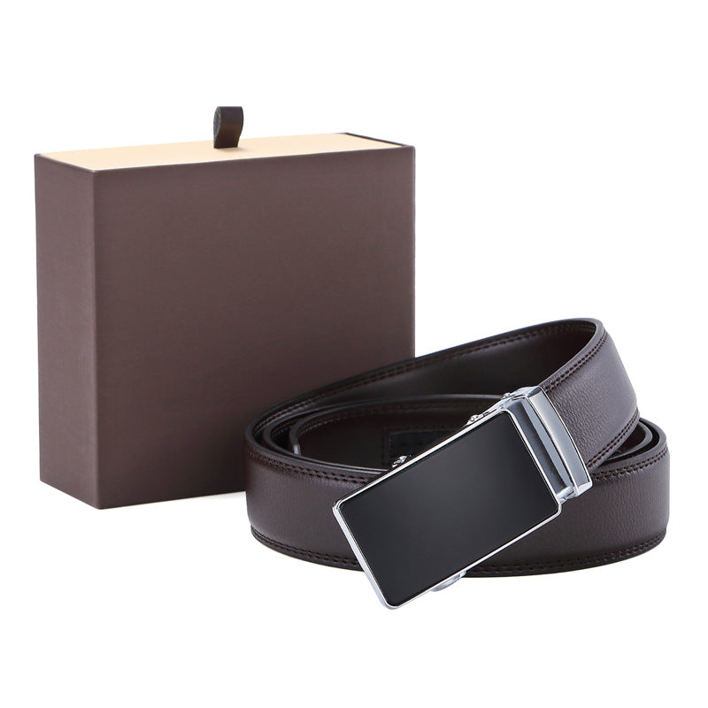Fashion Automatic Buckle Leather Men&#39;s Belt