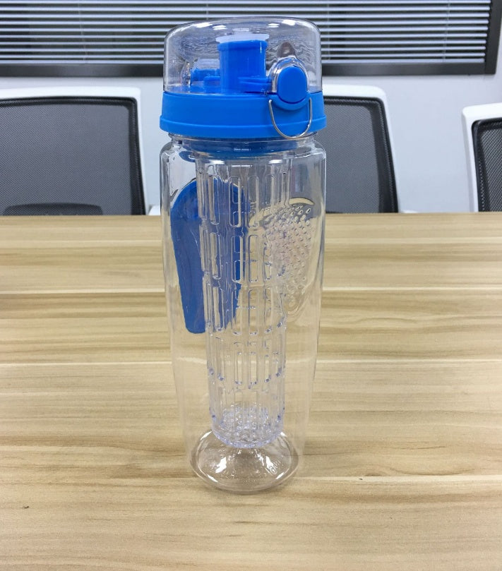 Fruit tea compartment plastic bottle button cover tritan sports bottle