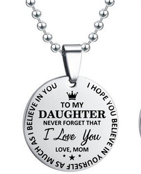 Stainless Steel Letter Necklace For Son And Daughter