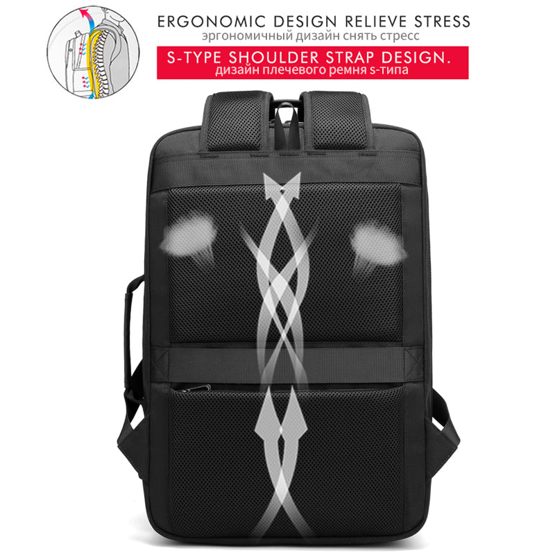 Business Casual Backpack PVC Waterproof Laptop Bag Travel Backpack Urban Fashion Outdoor Men&#39;s Bag