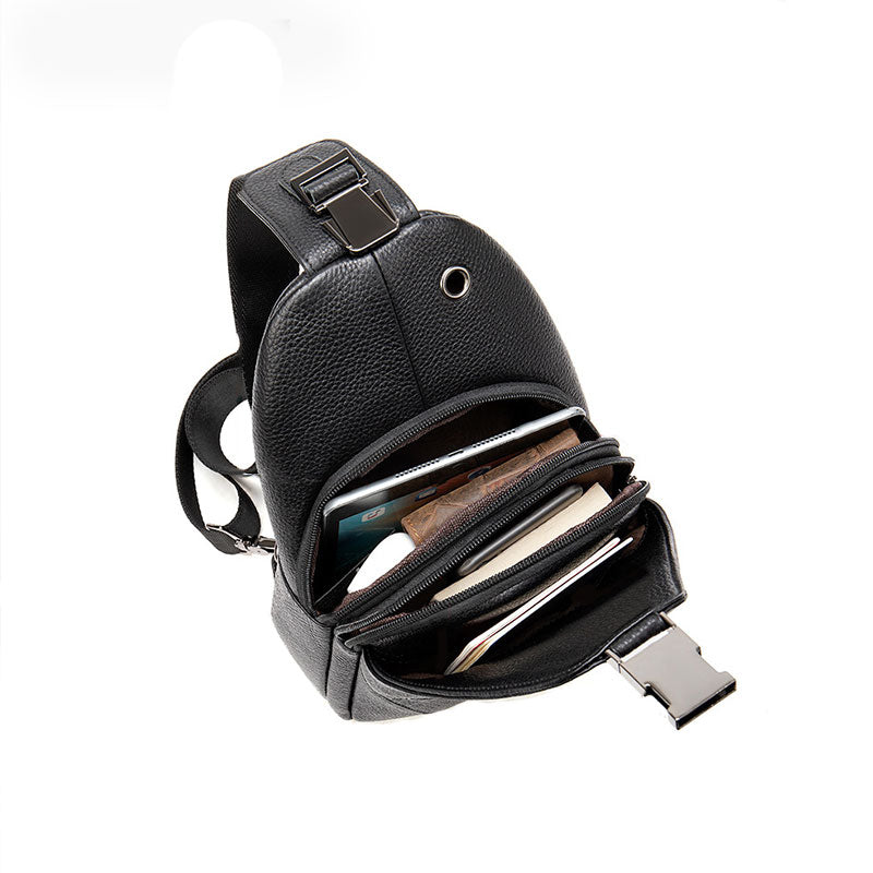 Men&#39;s Fashion Genuine Leather Shoulder Messenger Bag