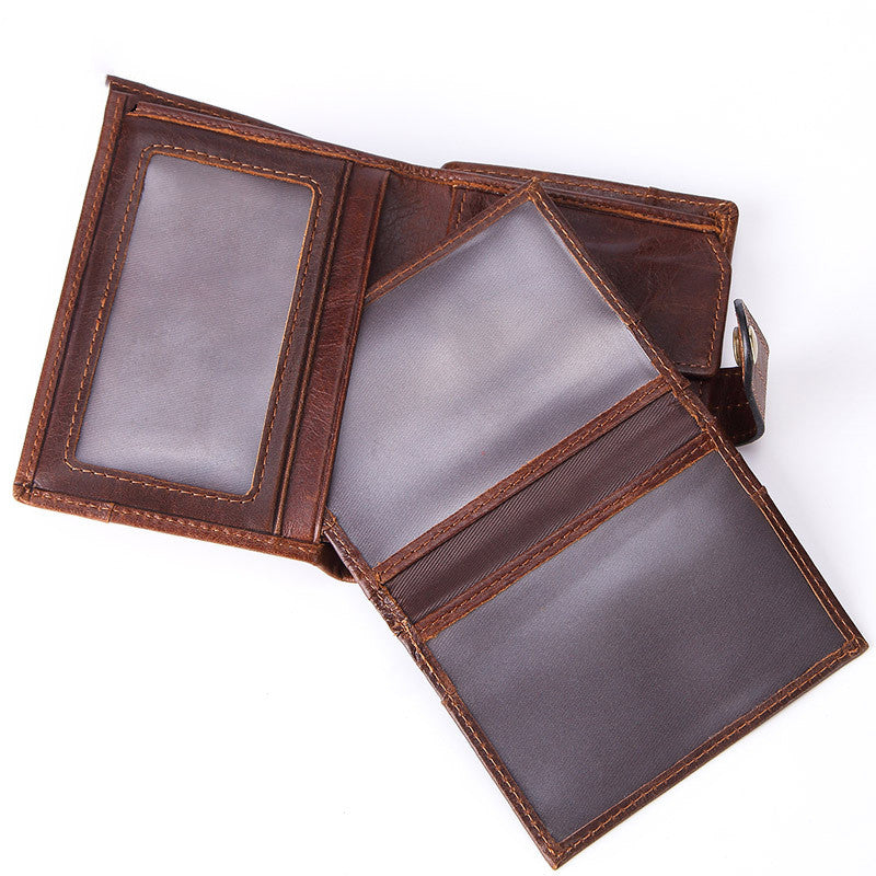 Men&#39;s high-end suede leather business wallet