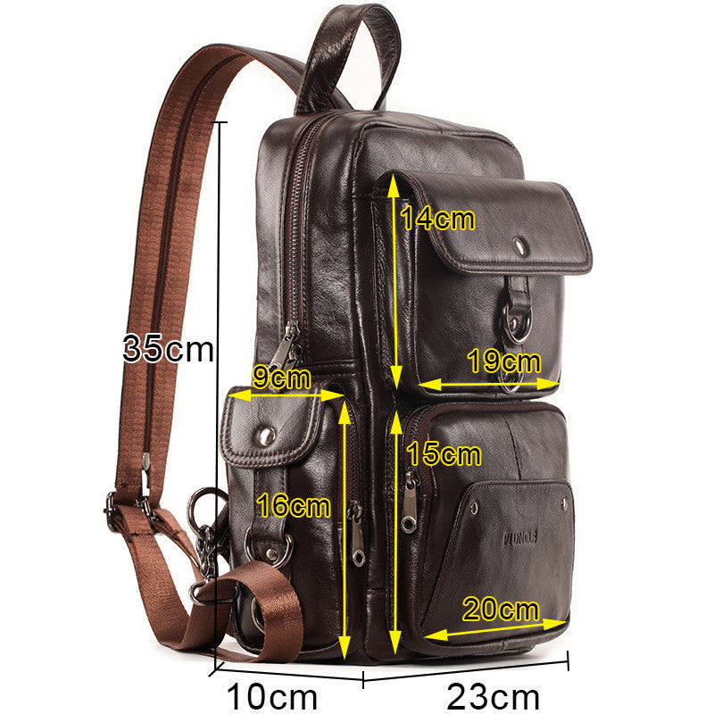 Head Layer Cowhide Multifunctional Backpack