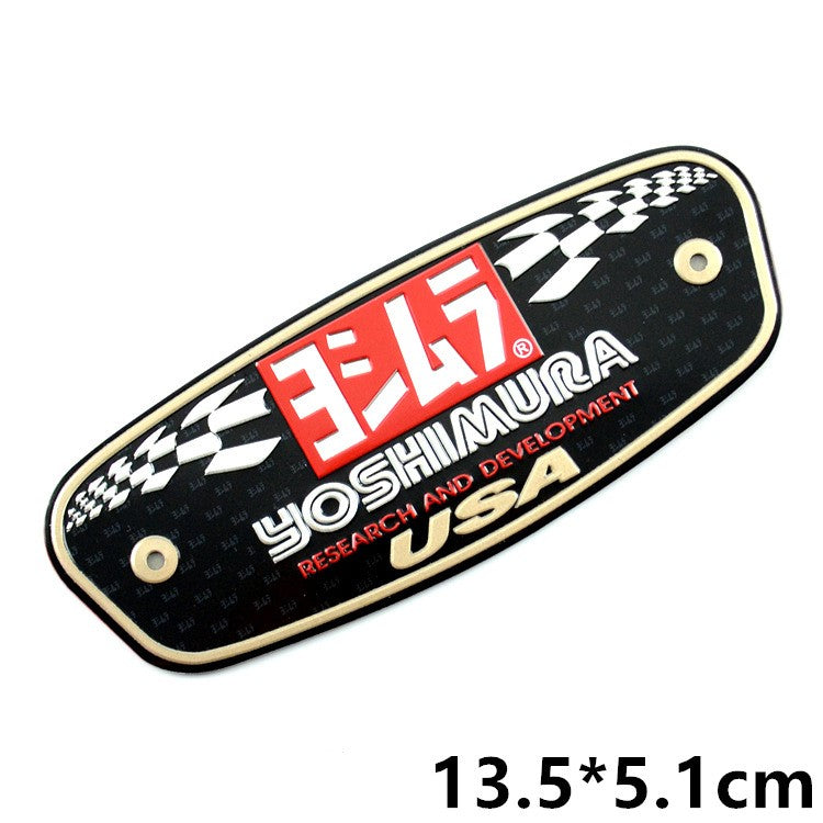Motorcycle exhaust pipe high temperature sticker