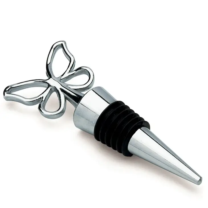 Silver Butterfly Wine Bottle Stopper Gift Boxed