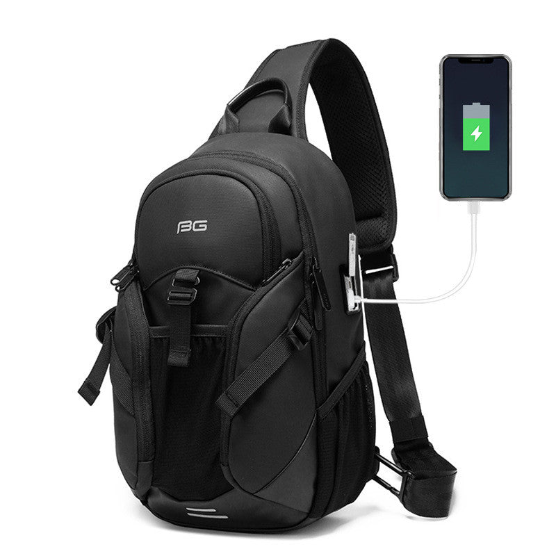 Men&#39;s Chest Bag Fashion Trend Atmosphere