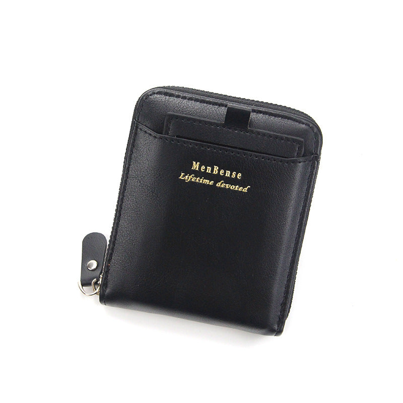 Multi-card Male Zipper Coin Purse Wallet