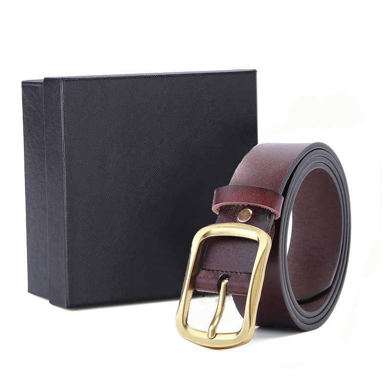Fashion Automatic Buckle Leather Men&#39;s Belt
