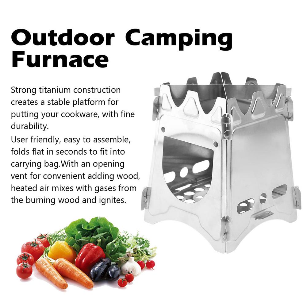Outdoor Camping Folding Stainless Steel Wood Stove