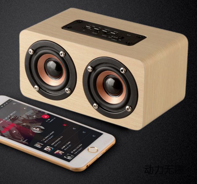 Outdoor Creative Wireless Wooden Bluetooth Speaker
