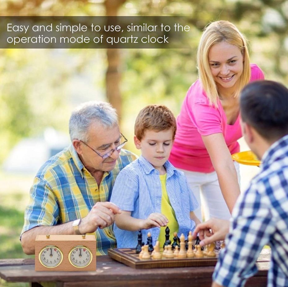 Fashionable Wooden Mechanical Chess Clock