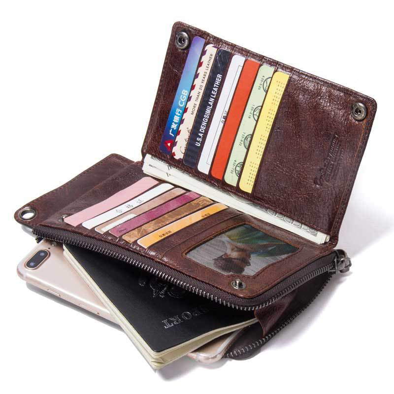 Anti-Theft Brush Multifunctional Casual Men&#39;s Wallet