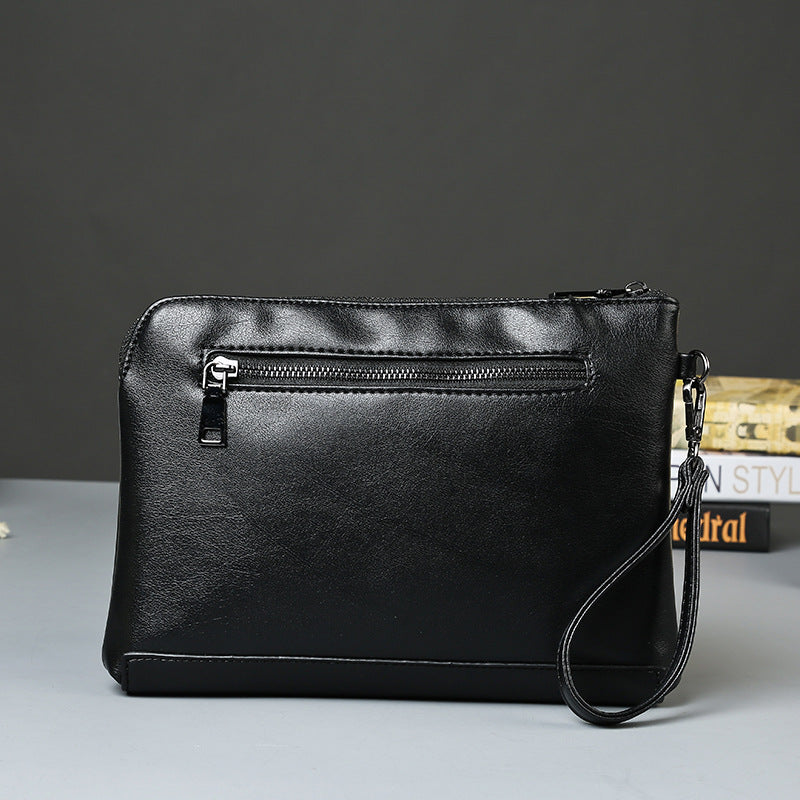 Men&#39;s business leisure leather handbag