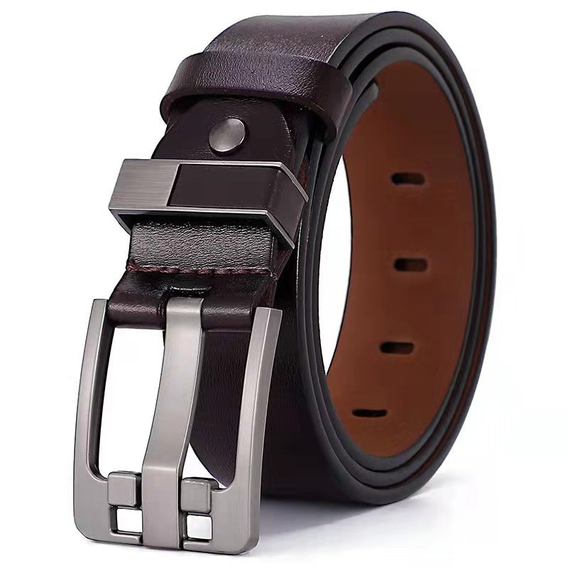 Men&#39;s Retro Belt With Oversized Wide Needle Buckle