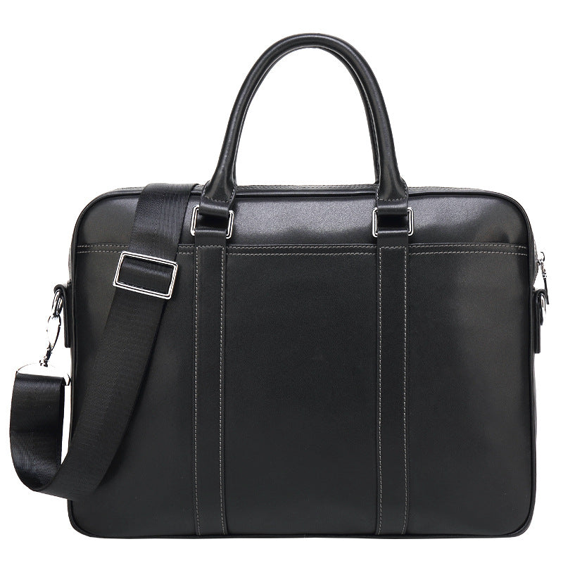 Men&#39;s leather portable briefcase file package