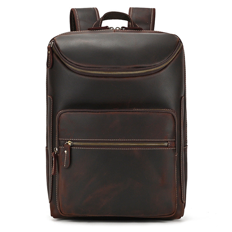 Leather Backpack Vintage Backpack Men&#39;s Cowhide