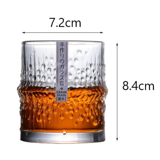 Creative Japanese Whiskey Hammered Wine Glass
