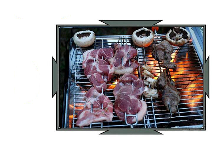 Stainless Steel 3-4 People Picnic Portable Foldable Barbecue Grill