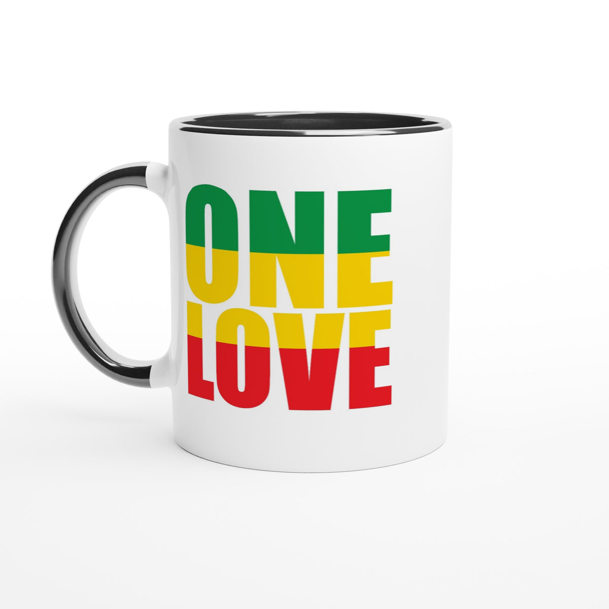 White 11oz Ceramic Mug with Color Inside
