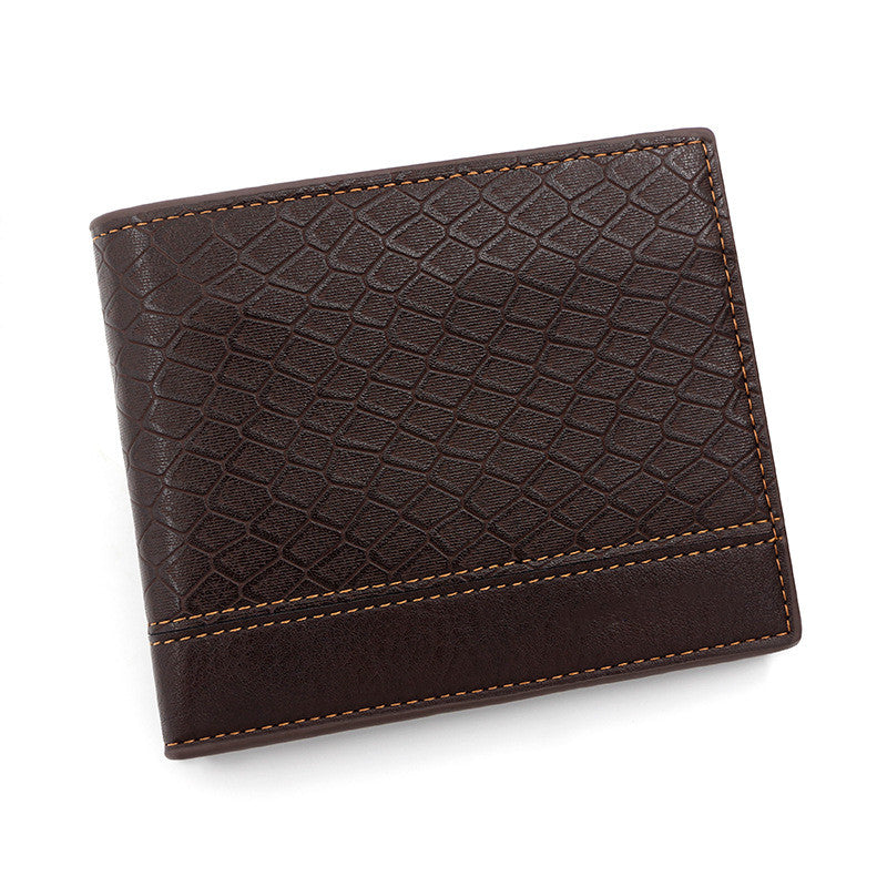 Men&#39;s Fashion Large Capacity Embossed Snake Pattern Wallet