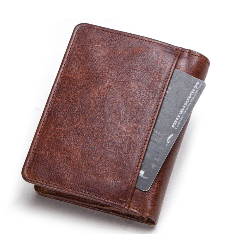 RFID cowhide multifunctional men&#39;s wallet