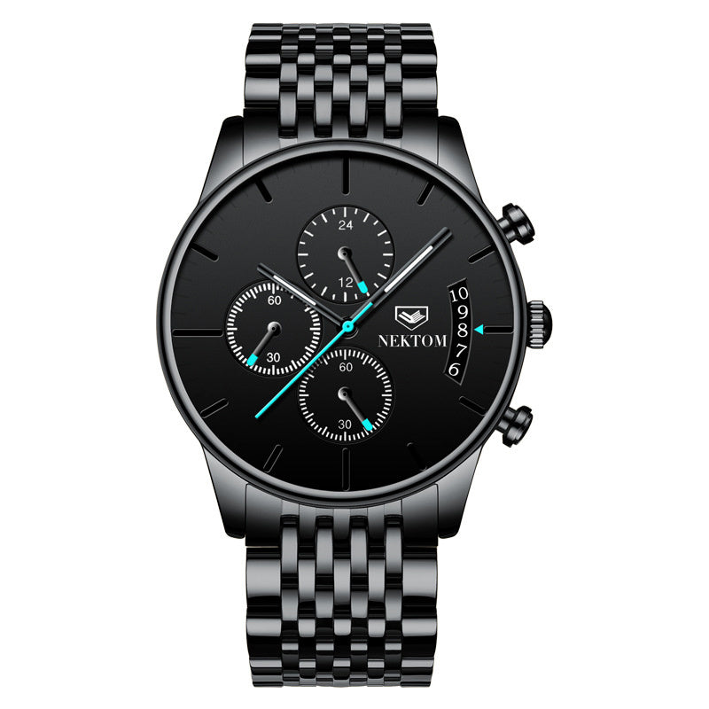 Men&#39;s solid steel watch