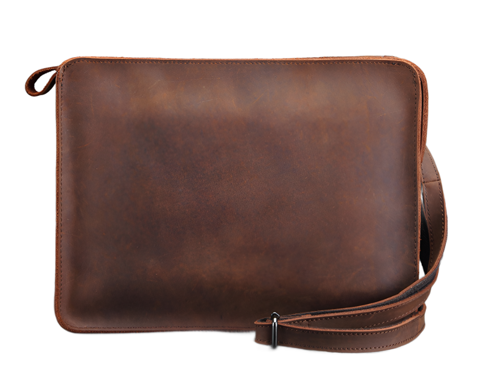 Men&#39;s business leather shoulder bag