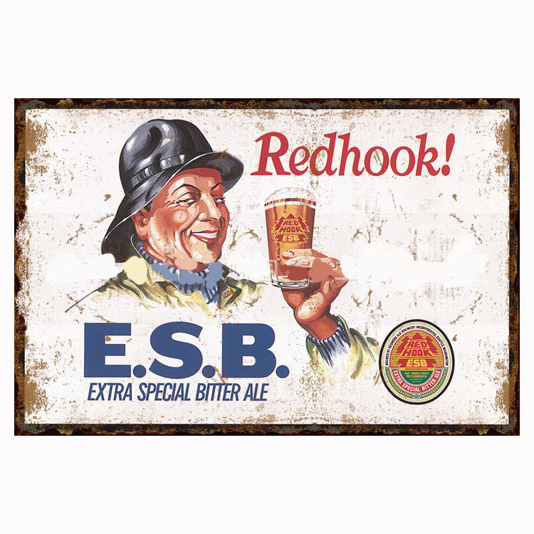 Retro Tin Painting Cocktail Bar Restaurant Shop Home Decoration