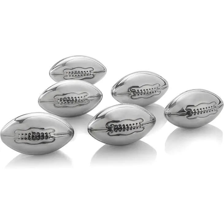 Whiskey Glasses and Football Chilling Stones Gift Set