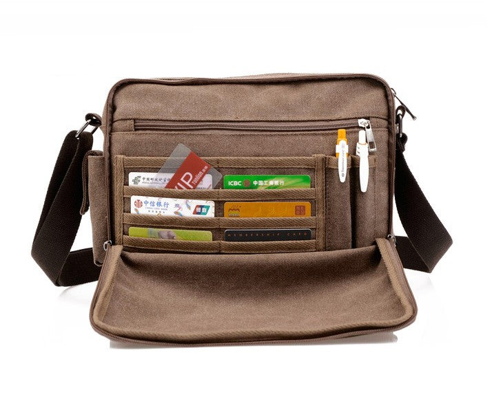 Manufacturer number of new canvas bag package bag retro trend of men&#39;s business Metrosexual inclined shoulder bag foreign trade package