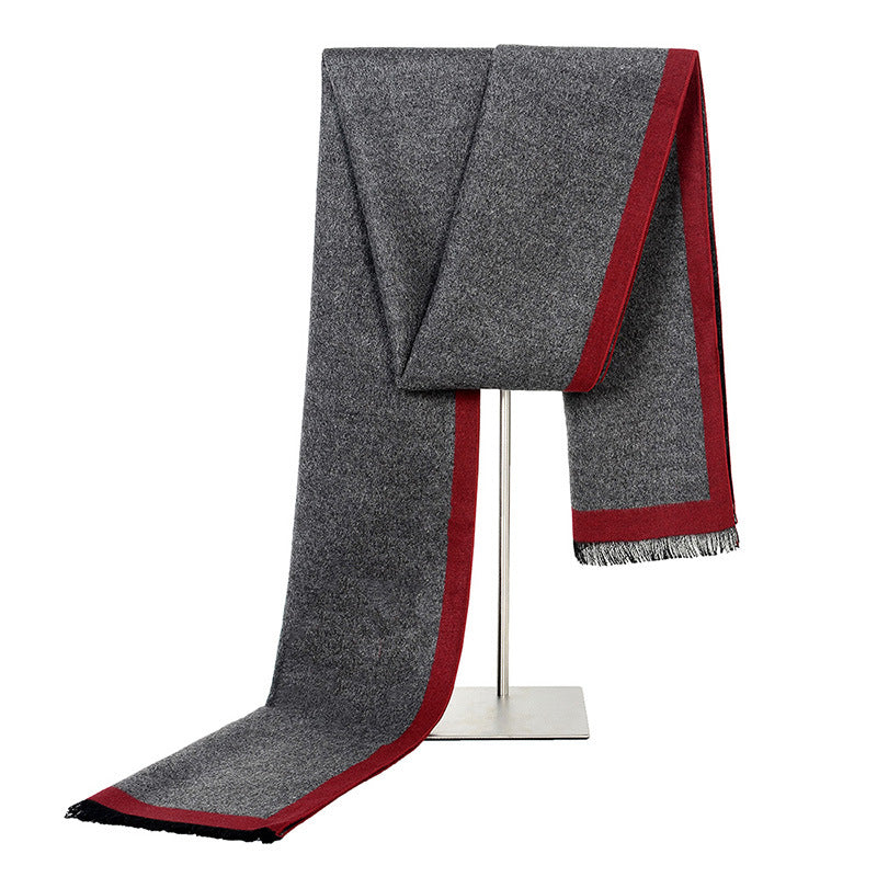Men&#39;s Fashion Simple Brushed Warm Scarf