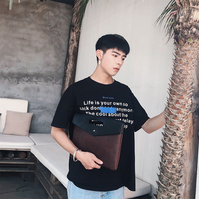 Men&#39;s Horseskin Trend Clutch File Bag