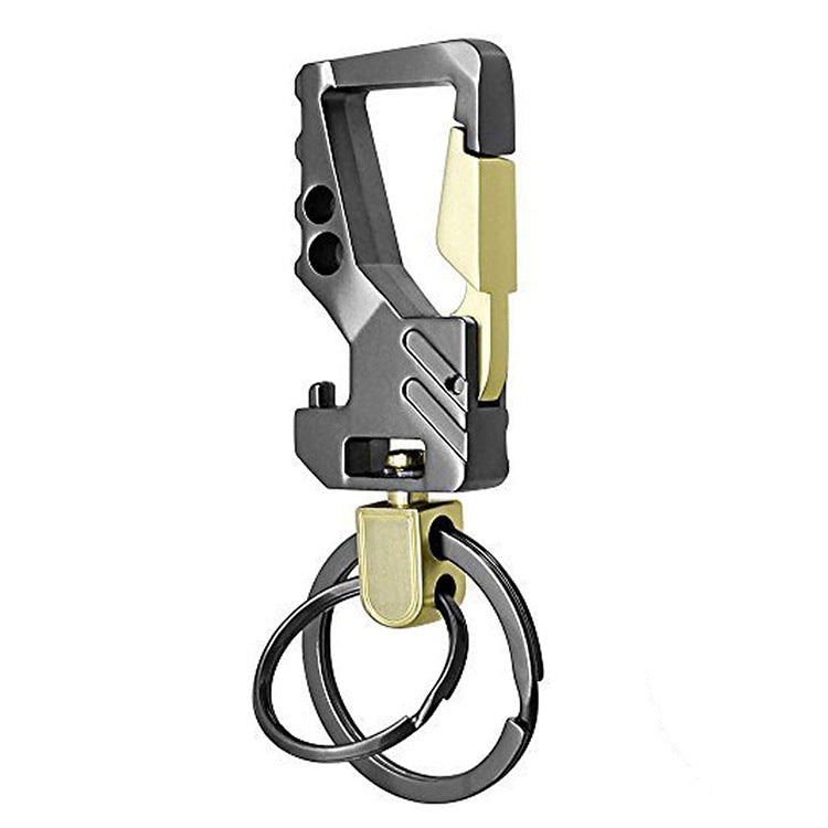 Metal Gun Gray High-grade Multifunctional Bottle Opener Key Ring