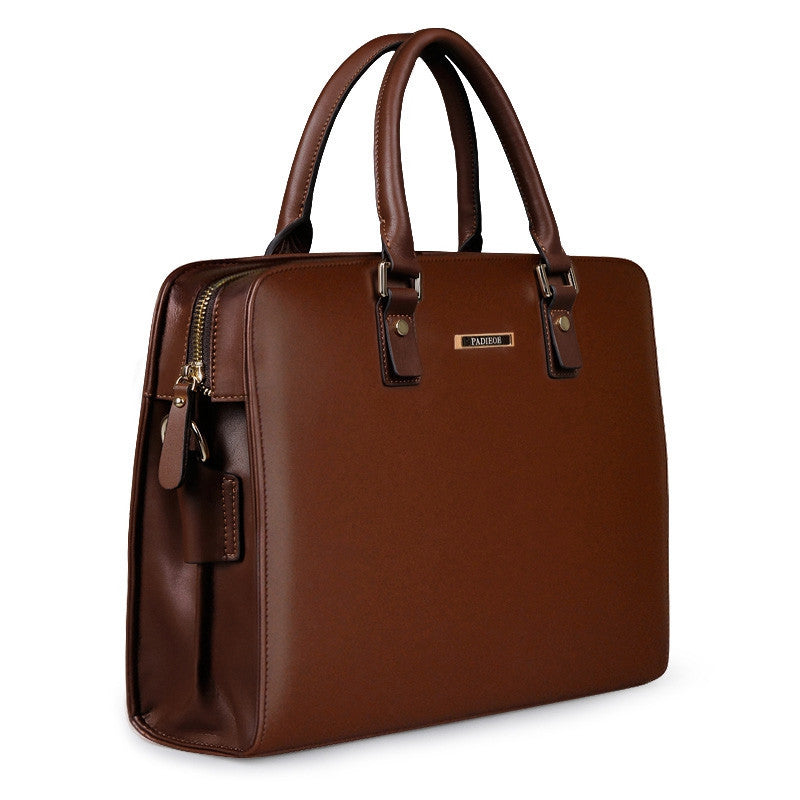 Real Cowhide Men&#39;s Bag Briefcase Business Handbag