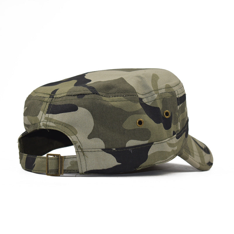 Camouflage Flat-top Hat Army Hat Embroidered Baseball Hat Men&#39;s Summer