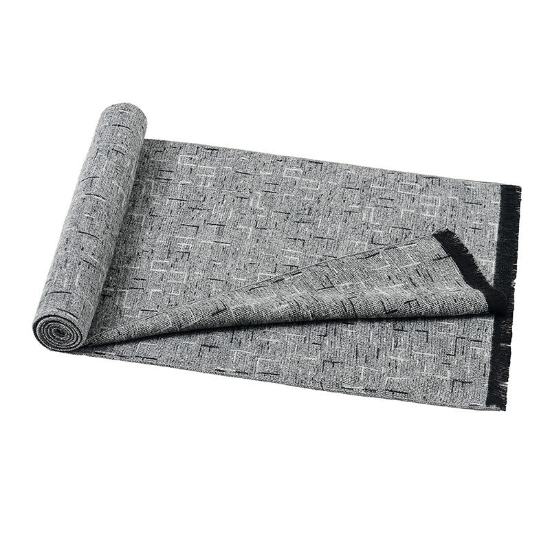 Autumn And Winter New Men&#39;s Scarf Business Casual Men&#39;s Brushed Warm Scarf Men&#39;s Wholesale Winter Scarf