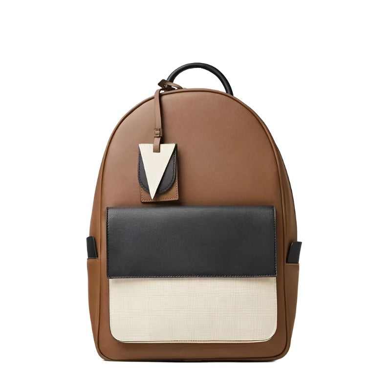 Three-color Stitching Backpack Business Travel Leisure Laptop Large Capacity Schoolbag