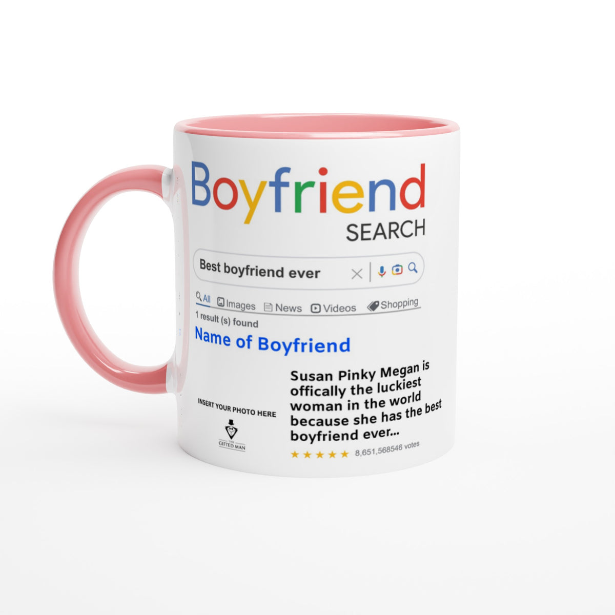 Personalized Google Best Boyfriend Search Mug