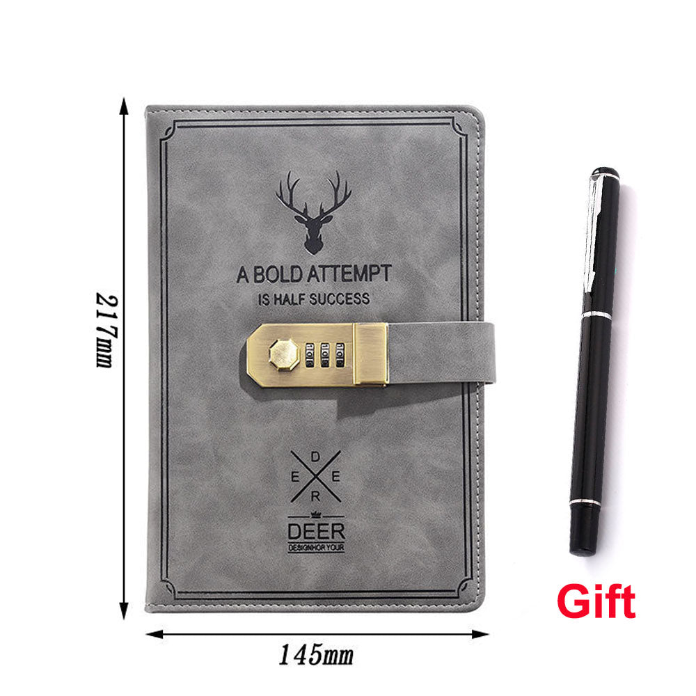 Password Book Diary Girl Secret Simple Student With Lock Notebook Literary Exquisite Girl