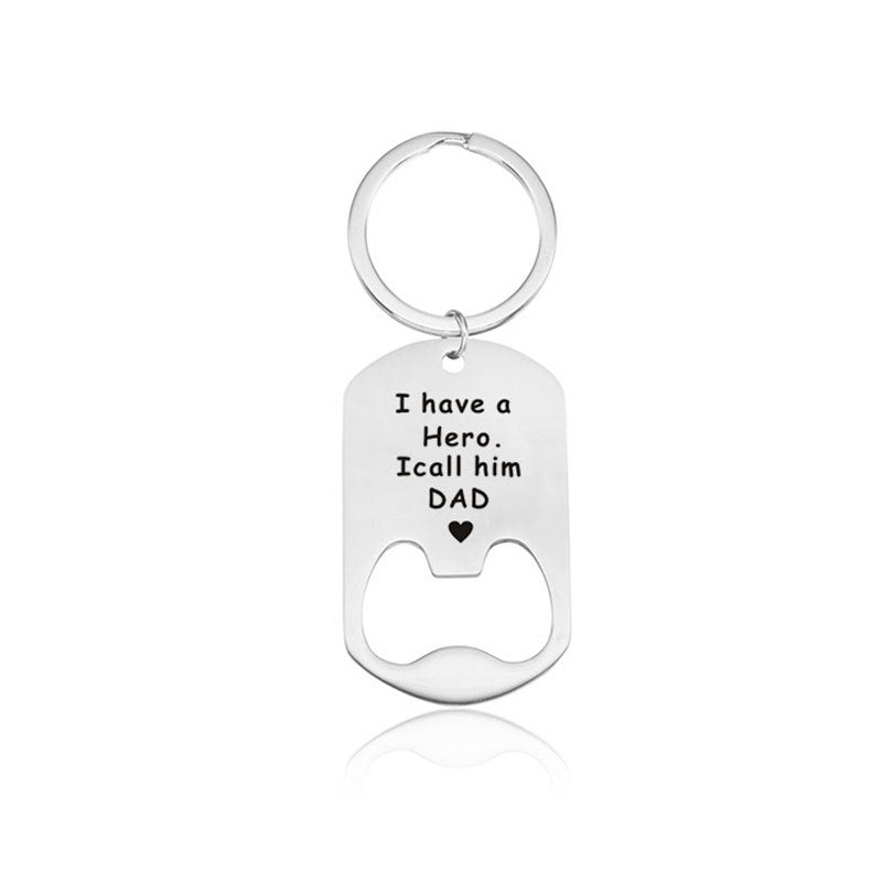 Stainless Steel Bottle Opener Key Chain For Father&#39;s Day