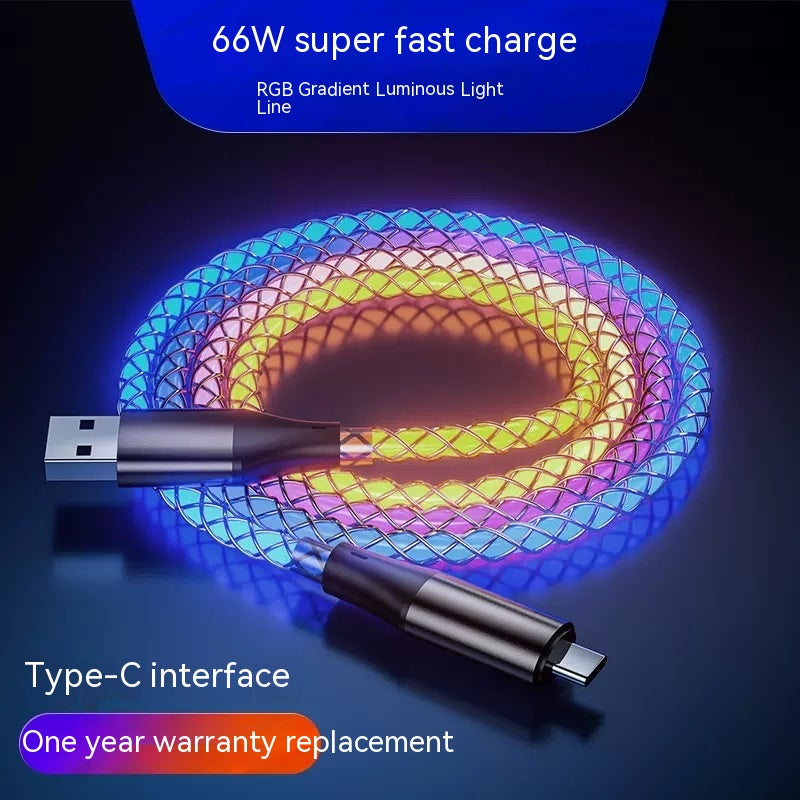 6A Colorful Illuminating Data Cable